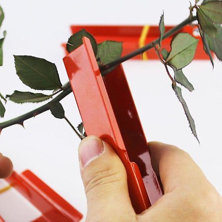Diy-skärverktyg Blomsterhandlare Metall Beskärare Trädgård Blomma Ros Torns Stjälkblad Stripper Ros Tång Avlägsnande Grate Fruktodling Trädgård 