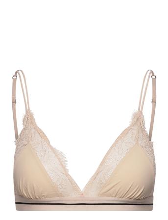 Love Lace Lingerie Bras & Tops Soft Bras Triangle Bras Creme Love Stories