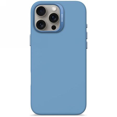 Decoded AntiMicrobial Silicone Backcover Case with MagSafe for iPhone 16 Pro Max - Blue - Sininen