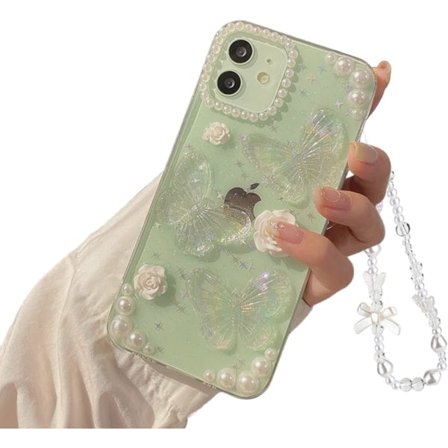 Kompatibel med iPhone 11 3D Krystal Skinnende Sød Pige Telefon Cover