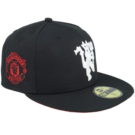New Era - Football Black fitted Czapka Z Daszkiem - Manchester United 59FIFTY Black/Red Fitted @ Hatstore