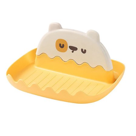 Bänkskivshållare för kastrulllock Multifunktionell dubbelsidig spade skedmatta för kök-4 (Gul)