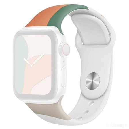 KALEBOL Morandi Silicone Watch Band Apple Watch Series 10 42mm Wrist Strap - Grøn