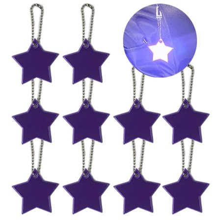 Stilige refleksstjerner til nøkkelring 10 stk/sett Barnesikkerhetsreflekser Nøkkelring Bil til nøkkelringdekor for ryggsekker S