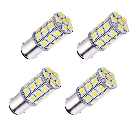 Bil LED-pærer - 4-pakning - BA15D 1142 1076 - 6000K-6500K - 27-SMD KLB