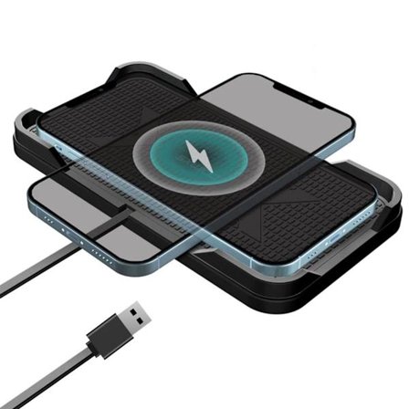 Trådløs oplader til bil, trådløs billader skridsikker KLB