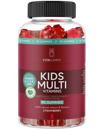 VitaYummy Kids Multi Strawberry 90 stk, Helse & Madvarer, Børnevitaminer, Multivitaminer Til Børn