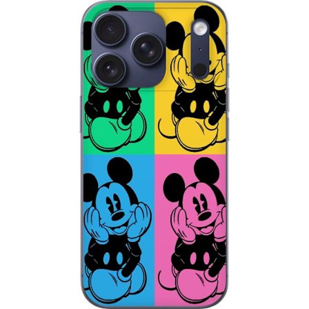 Kompatibelt Mobildeksel til Apple iPhone 17 Pro Mickey Mouse populærkunst plakat fargerik Disney retro serie tegneserie ikonisk figur Andy Warhol stil