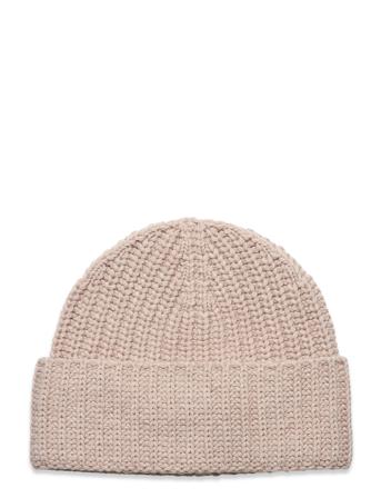 Aisha Heavy Rib Beanie Beige Wood Wood