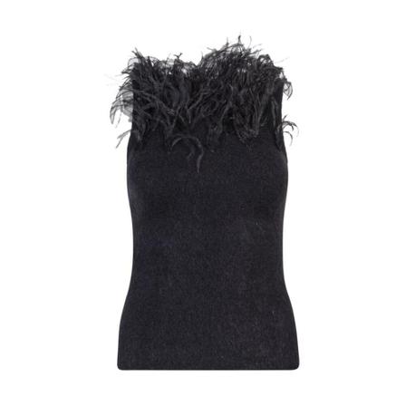 Alberta Ferretti Sleeveless Tops Sort, Dame