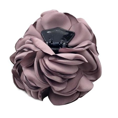 Hårklämma med starka klor och korsande tänder, levande rosblomma, elegant tillbehör för kvinnor