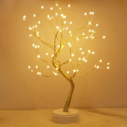 LED-Light Tree, Warm White Light Tree, Adjustable Branch Light Tree Lamp, 108 LEDs, USB/Battery Powered
