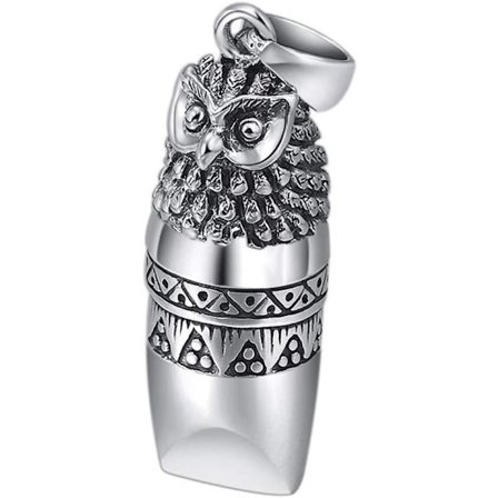 Uggla Hänge Halsband 925 Sterling Silver Nöd Survival Vandring Camping