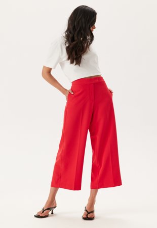 ONLY - Onlorleen Life Hw Culotte Pant - High Risk Red - Kläder - - Bubbleroom
