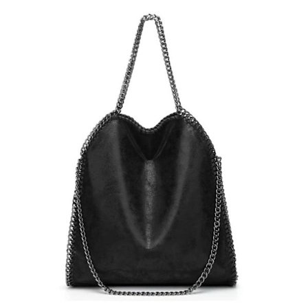 Shoulder Bag Women's Chain Luxury Handbag Chain Soft Bag Crossbody Bag Women's Handbag Black-WELLNGS