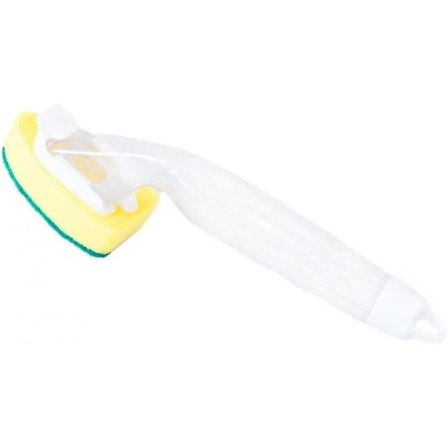 Vaskesvamp med utskiftbar svamp for kjøkkenvask (transparent 1 stk)