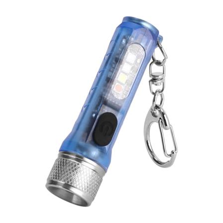 1 st LED-ficklampa med uppladdningsbart nyckelband mini Type-C