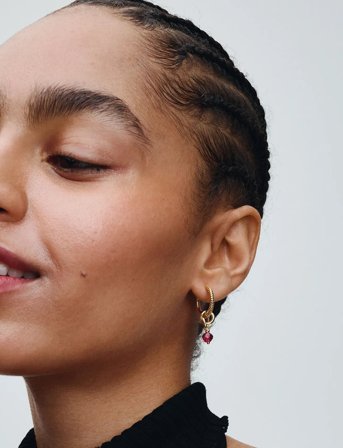 Pandora 14K Gold-Plated Dangle With True Red Crystal - Gold - ONE SIZE