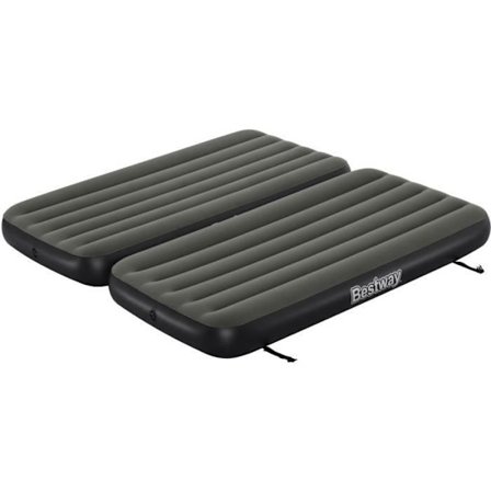 3 in 1 sänky - BESTWAY - Airbed Tritech Connect and Rest - 2 erillistä vuodetta, korotettu sänky, king-size-vuode - 188 x 99 x 25 cm - 150 kg