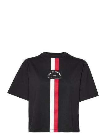 Rsg Monogram Cropped T-Shirt T-shirts & Tops Short-sleeved Monivärinen/Kuvioitu Karl Lagerfeld