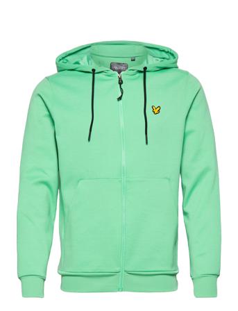 Full Zip Fly Fleece Hoodie Sweatshirts & Hoodies Fleeces & Midlayers Grøn Lyle & Scott Sport