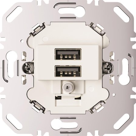 Hager 260209 Ladduttag 3000 mA, 5 V, Strömbrytare & vägguttag