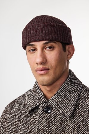 NN.07 Sailor Mütze Herren Braun Wollmix