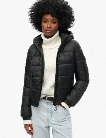 Superdry Sport Sports Puffer Bomber Jacket - Black - 42