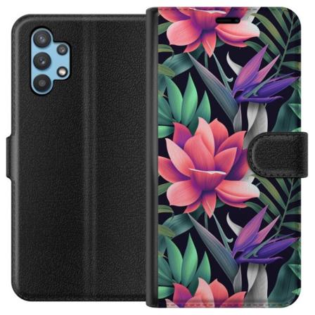 Samsung Galaxy A32 5G Lompakkokotelo Kukat