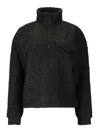 Florrie W Sherpa Half Zip Black Athlecia