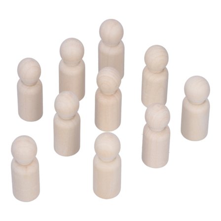 10 stk. Træ Dukke Pinde Familie Dukke Kroppe DIY Graffiti Maleri Mandlig Pind Figur