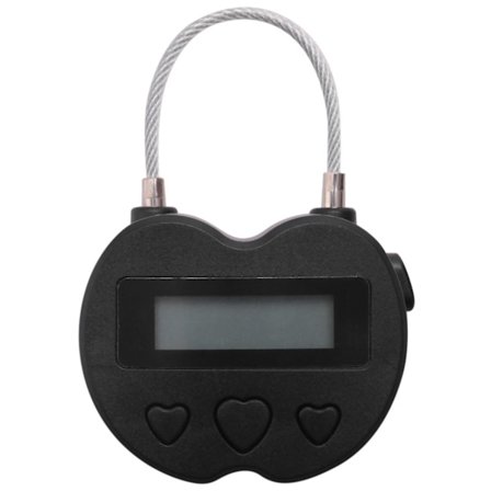 Smart Time Lock LCD Display Tidlås USB Genopladelig Midlertidig Timer Hængeslås Rejse Elektronisk Timer Sort
