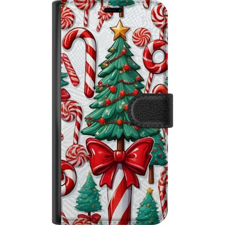 Kompatibelt Lommeboketui til OnePlus 12R Jultrær godteri stokker julgran ferie søtsaker retrodesign kunst