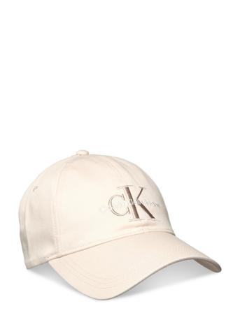 Monogram Cap Accessories Headwear Caps Beige Calvin Klein