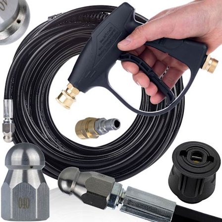 CanalJet Click Compact Viemärin Puhdistussarja – 20 m Letku | Click Connect | 300 Bar Pistooli | Yhteensopiva Karcher K2-K7 kanssa