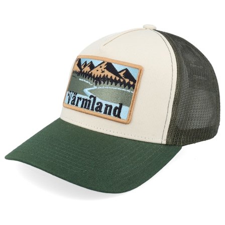 Wild Spirit - Grey - trucker - Cap - Swedish Värmland Landscape Stone/Olive/Dark Green A-Frame Trucker - Hatstore