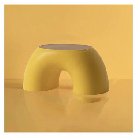 Regnbue krakk ring enkel liten hjem benk komfortabel rund krakk (gul)