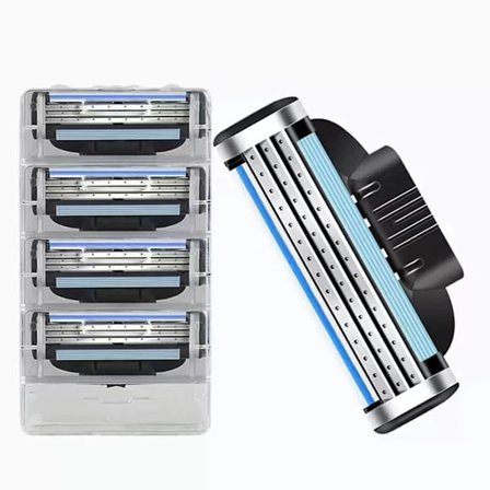 4 st Rakblad för Gillette Mach Ersättningsrakblad 3 Blad