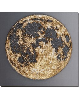 Perlenstickerei Der Mond