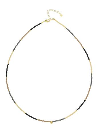 Line Neclace Accessories Jewellery Necklaces Pearl Necklaces Black Nuni Copenhagen