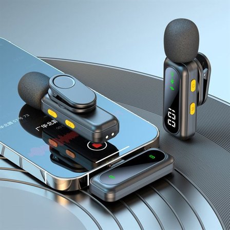 Trådløs lavalier-mikrofon med USB-C-modtager