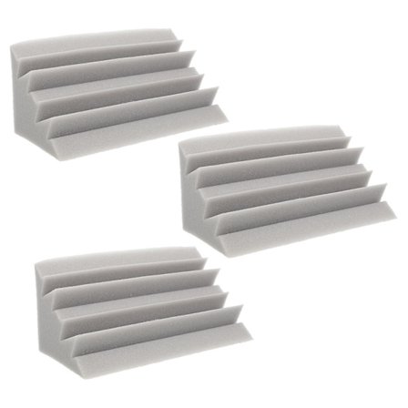 3 stk. Nyttige hjørnebasstrap lydabsorberende akustiske skumfliser for studio