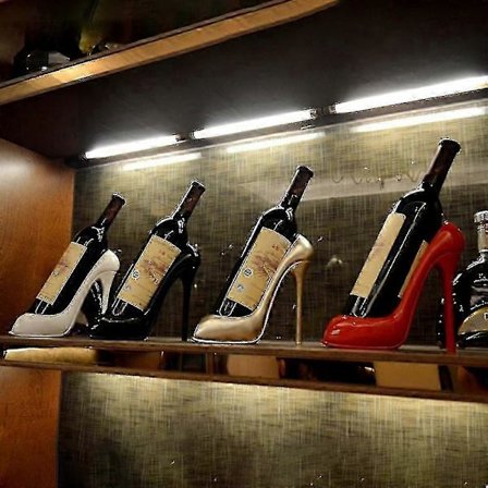 Høye Hæler Sko Vinflaskeholder Stilig Vinreol Gavekurvtilbehør Hjem