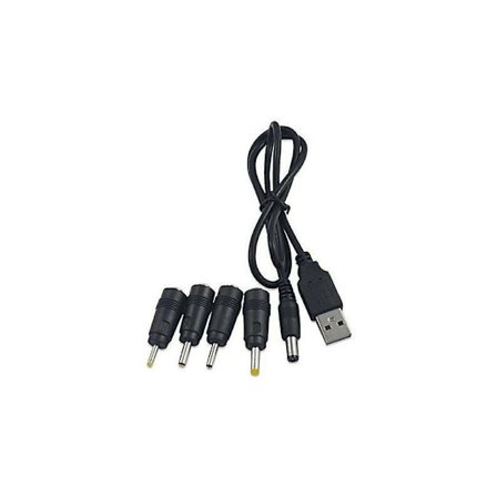 Universaali DC-USB-kaapeli 2.0 2.5 3.0 4.0 5.5 5 in 1 Multi Charge