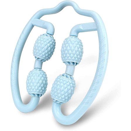 Hierontarulla, Trigger Point -rulla kipeille lihaksille, käsivarrelle, kyynärpäälle, reisirulla hierojalle syväkudoshoitoon (sininen)