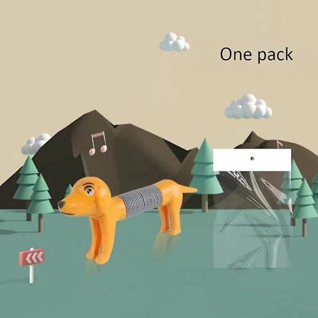 Diy Stress Relief Leksak Retractable Tube Hund Dekompression Leksak Fidget Stretchable Fjäder Hund