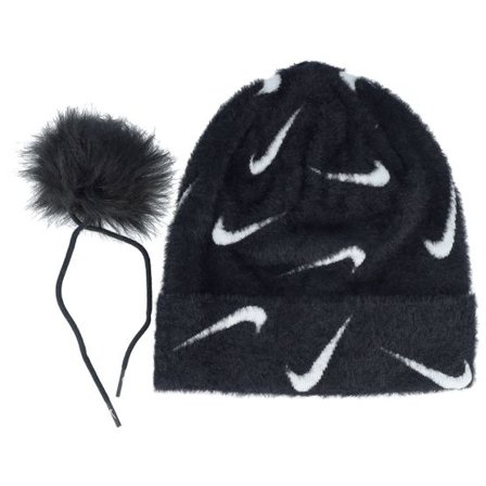 Nike - Svart pom Beanie - Peak Beanie Black Pom @ Hatstore