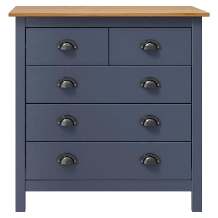 Vidaxl Skänk Hill Range Grå 79x40x80 Cm Massiv Furu Grå
