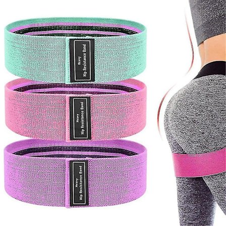 3 st. Träningsband för övningar, Resistance Bands för ben och rumpa