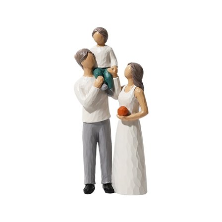 Familie Figur Skulptur Resin Statue – Moderne Forældre-Barn Ornamenter til Boligindretning, Kunstnerisk Resin Dekoration til Stue, Bogreol, Kontor, 